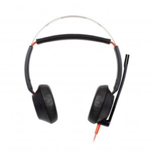 HP Poly Cuffie stereo Poly Blackwire 5220 con connettore USB-C + spina da 3,5 mm + adattatore USB-C/A